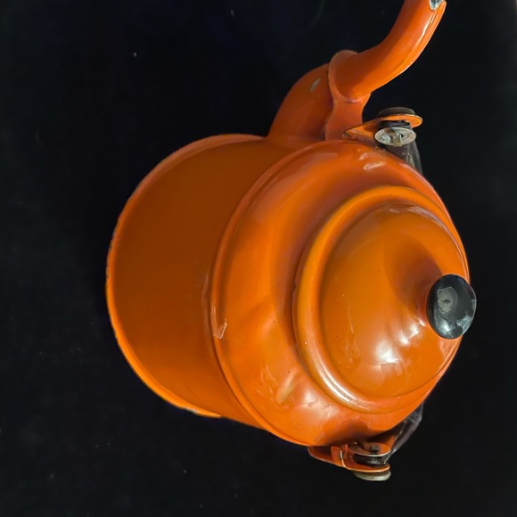 Orange Fall teapot decor. Fall Halloween Thanksgiving Autumn - Picture 9 of 10